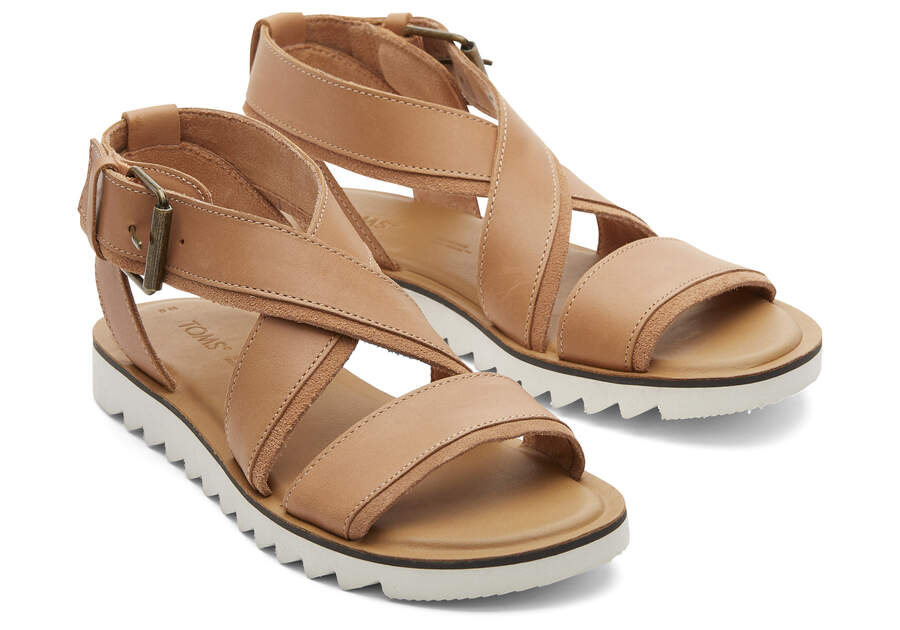 Sidney Sandal Warm Beige Leather