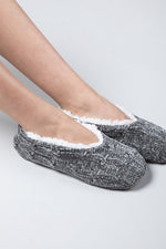 Load image into Gallery viewer, Chenille Cable Knit Slipper/Sock
