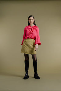 Mini Velvet Tweed Skirt