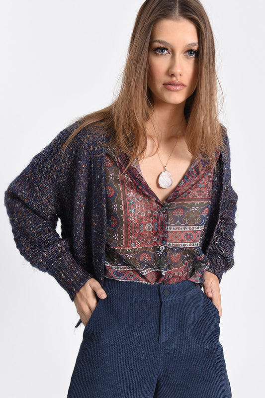 Multi Blue Cardigan