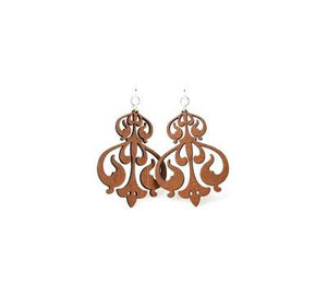 Rorschach Ink Design Earrings Cinnamon