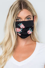 Load image into Gallery viewer, Face Masks Black Floral
