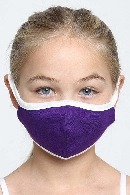 Kids Face Masks Purple/Grey/Blue/Mint/Lilac