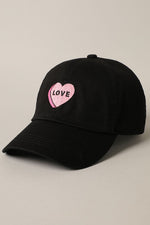Load image into Gallery viewer, LOVE heart Embroidery Baseball Cap Hat
