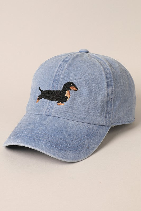 Dachshund Embroidered Cotton Baseball Unisex Dad Cap