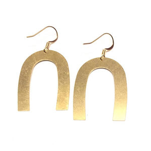 Demi Wishbone Gold Earrings