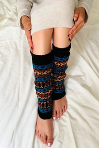 Knit Leg Warmers Printed Colors