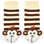 Load image into Gallery viewer, Monkey Boy Boogie Toes Rattle Toddler Socks
