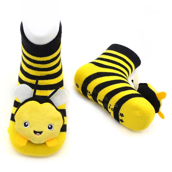 Bumblebee Boogie Toes Rattle Toddler Socks