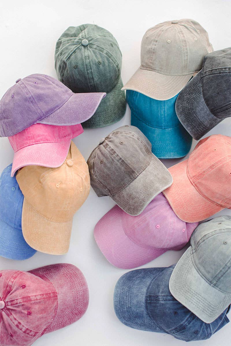 Washed Denim Hat Cap Baseball Hat