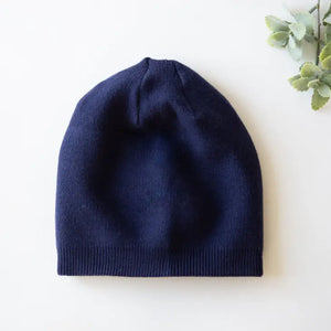 Cashmere Blend Beanie Navy