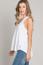 Load image into Gallery viewer, Joelle Loose Cotton Tank Off White
