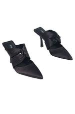 Load image into Gallery viewer, Tied up Pointed Toe Mule Heel
