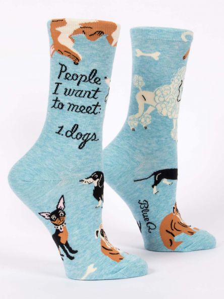 People I Want to Meet: Dogs Women's Crew Socks