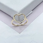 Load image into Gallery viewer, 18k Gold Filled Simple Open Gold Heart Ring
