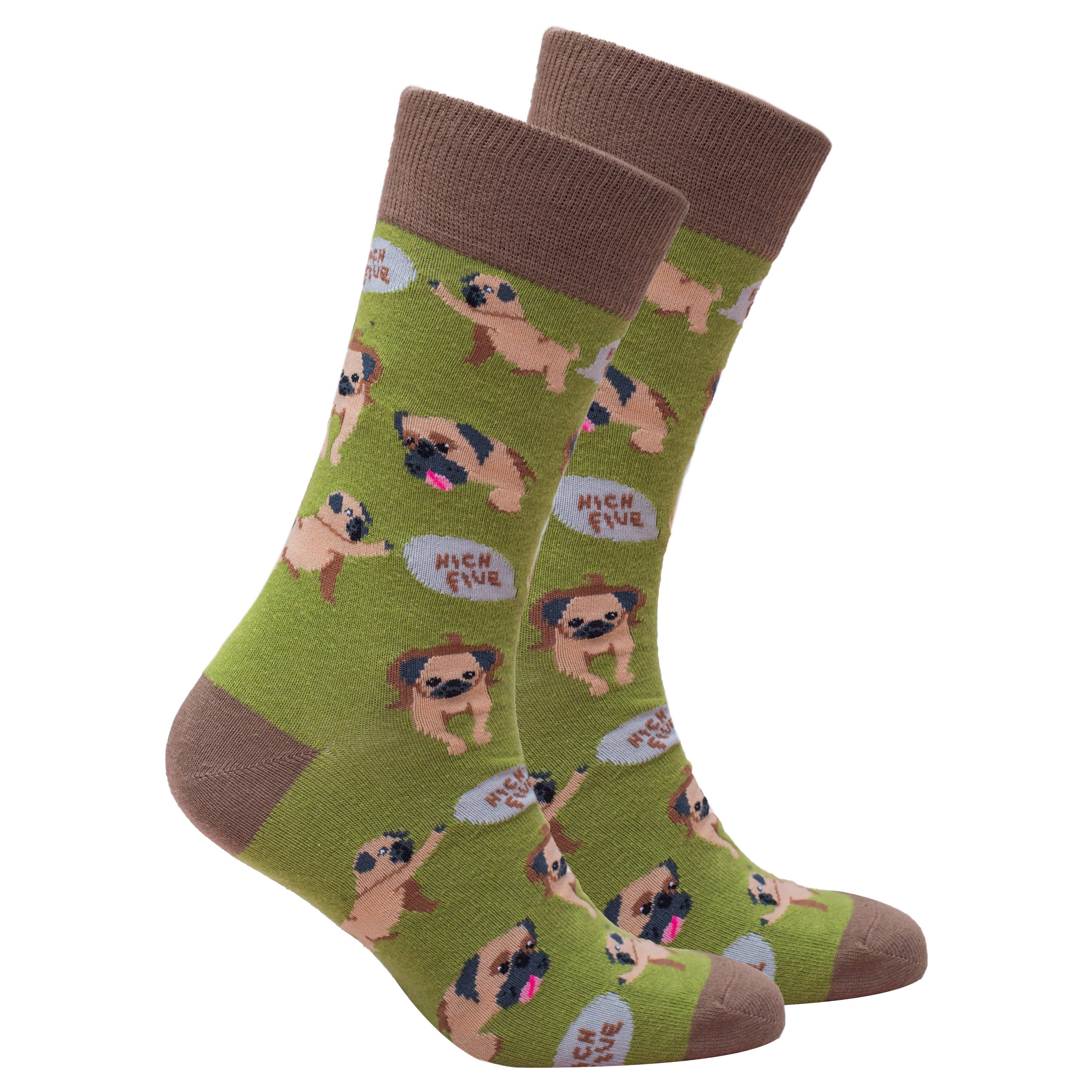 Men's Pug Crew Socks