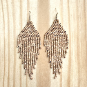 Beaded, dangling earrings - "Tikal Jun"