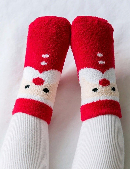 Santa Fuzzy Fur Socks