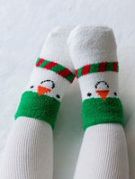 Load image into Gallery viewer, Snowman Fuzzy Fur Socks
