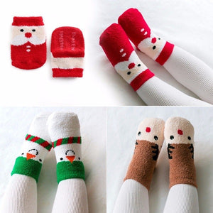 Snowman Fuzzy Fur Socks