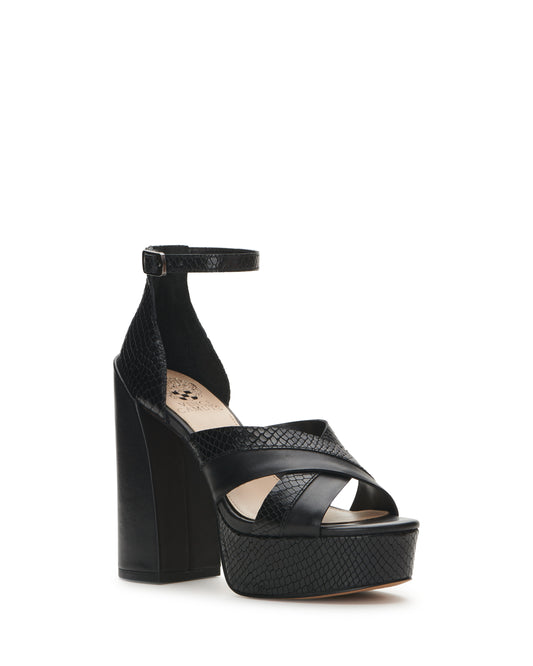 Gruelie Platform Sandal Heel- Black
