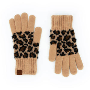 Ultra-Soft Snow Leopard Gloves
