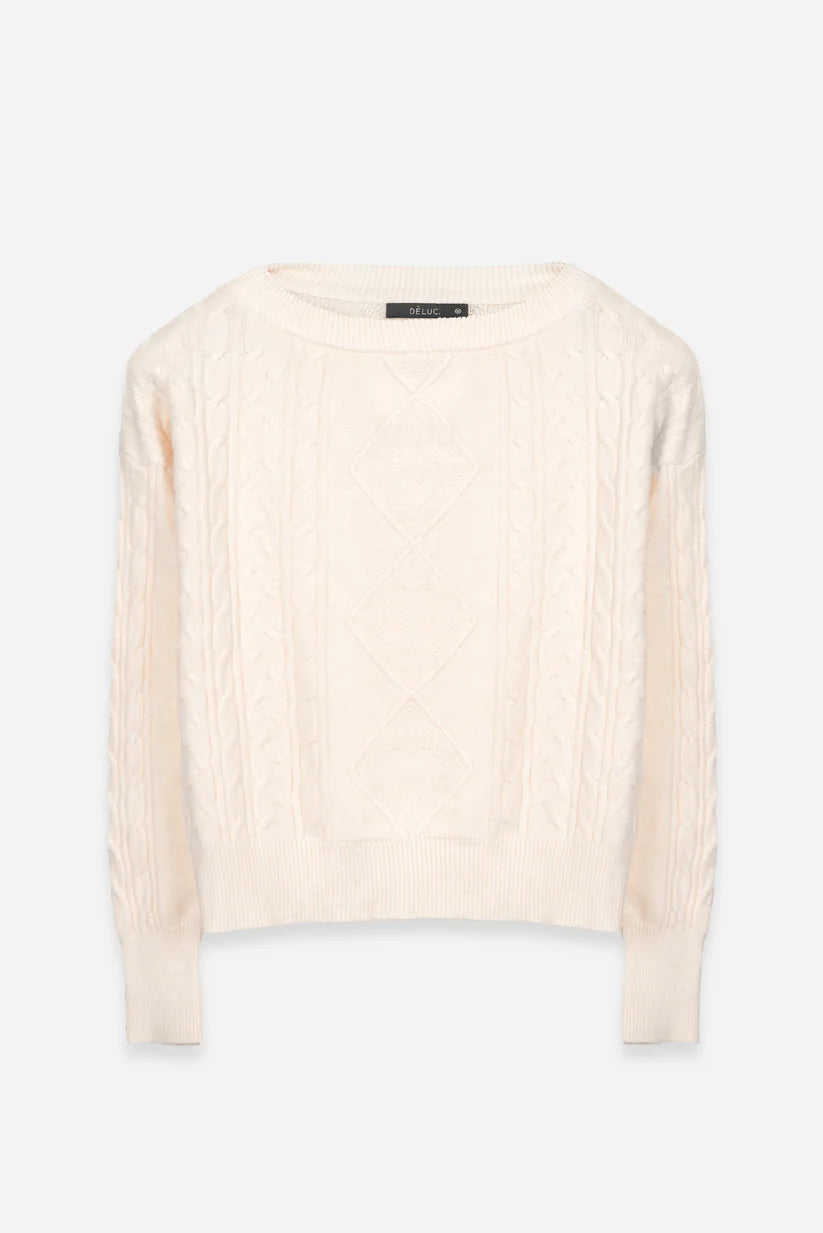 Greco Cable Knit Sweater
