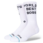 Load image into Gallery viewer, World&#39;s Best Boss Men&#39;s Crew Socks
