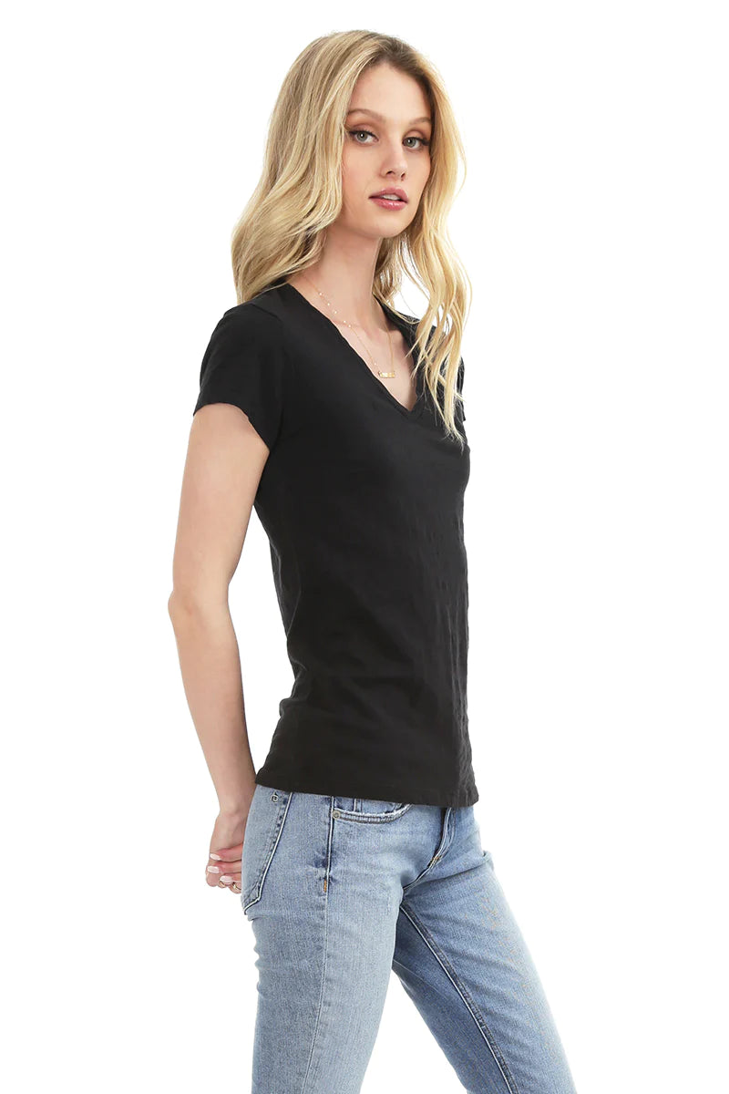 Center Seam V-Neck Tee