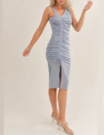 Load image into Gallery viewer, Love Galore Ruched Midi Dress

