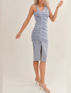 Love Galore Ruched Midi Dress