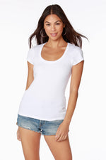 Load image into Gallery viewer, Scoop Neck Tee White
