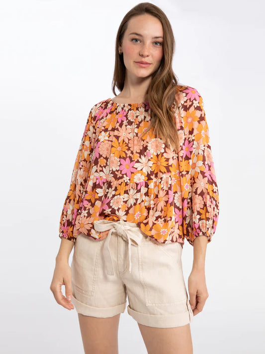 Seashore Blouse Outdoor Floral