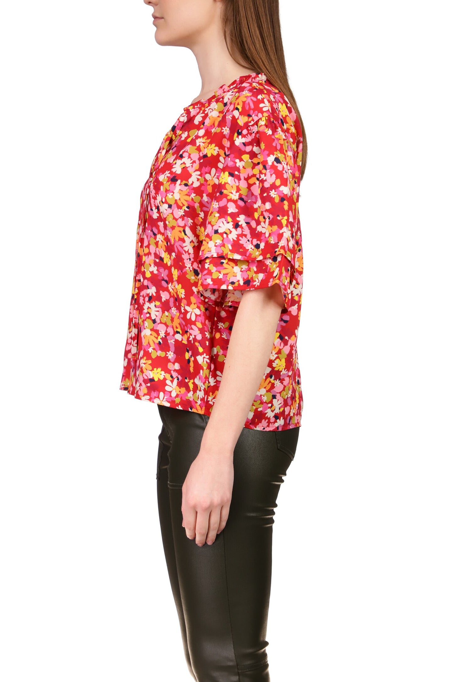 Soft Ruffle Shell Top