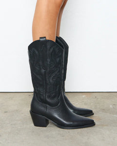 Danilo Western Boot - Black Metallic