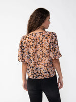 Load image into Gallery viewer, Puff Sleeve Button Front Top
