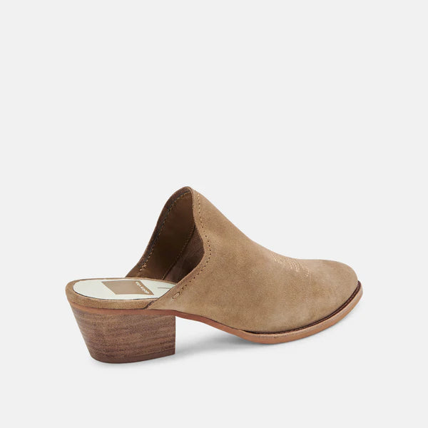 Shiloh Mules Truffle Suede