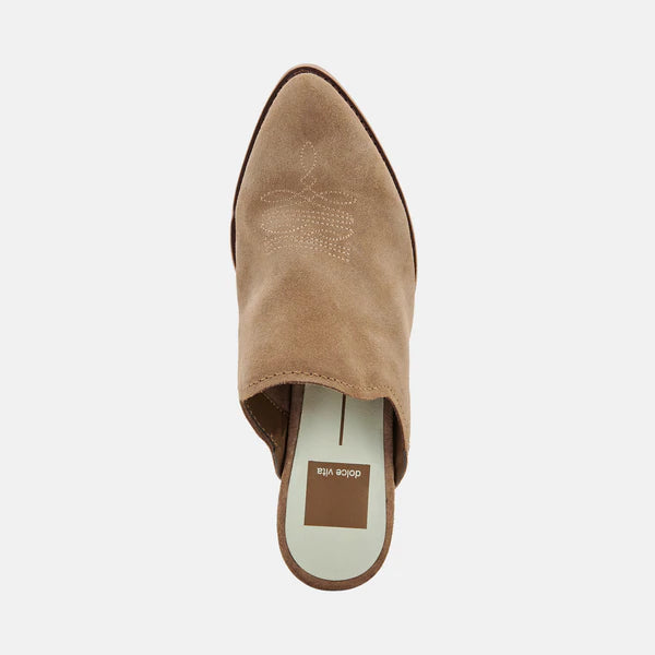 Shiloh Mules Truffle Suede