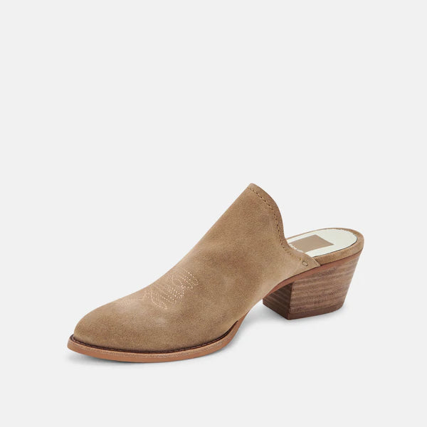 Shiloh Mules Truffle Suede