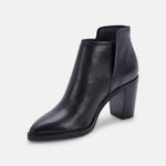 Load image into Gallery viewer, Spade Booties Black Leather
