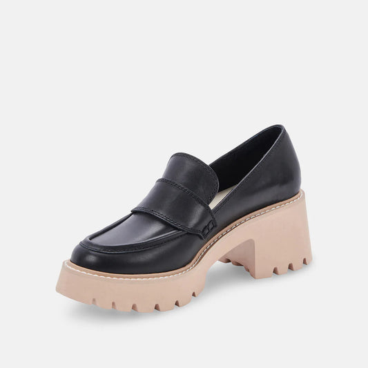 Halona Black Chunky Loafer