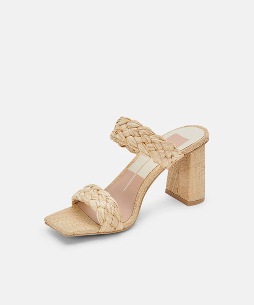 Pailey Heels - Natural Raffia