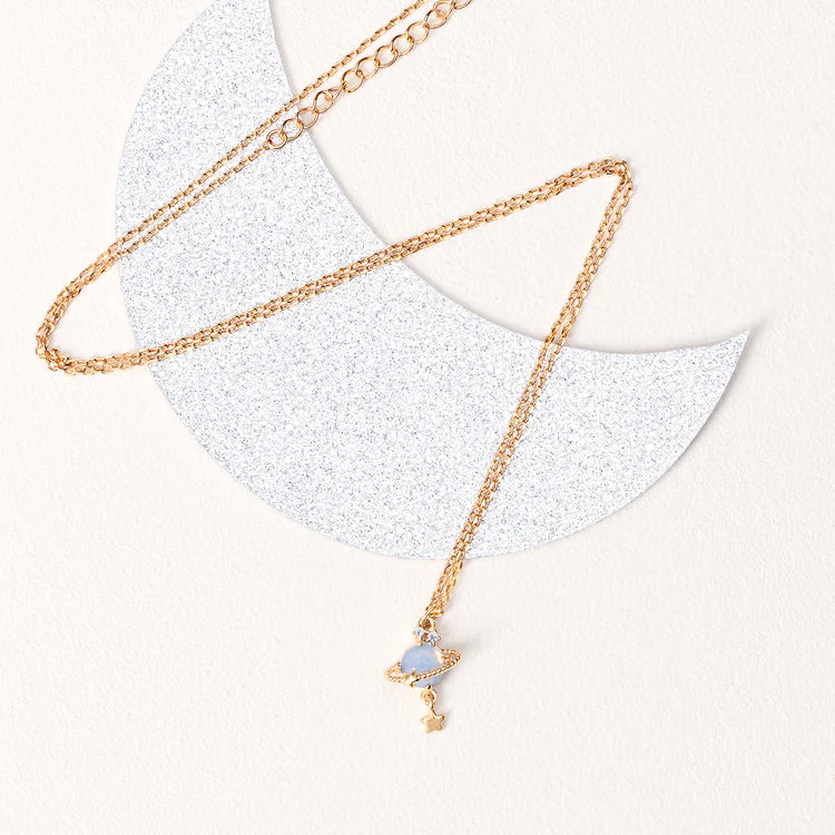 Blue Jupiter Necklace - Gold