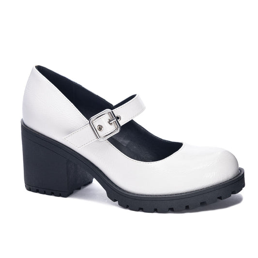 Lita Jane Platform White Patent