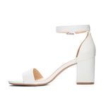 Load image into Gallery viewer, Jody Block Heel Strappy Sandal White
