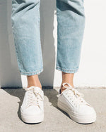 Load image into Gallery viewer, Ibiza Platform Sneaker Leather White
