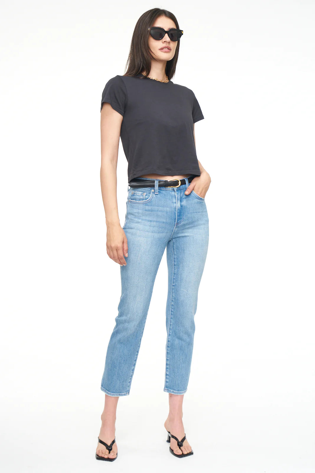 Monroe Crop High Rise Cigarette Jean - Mai Tai