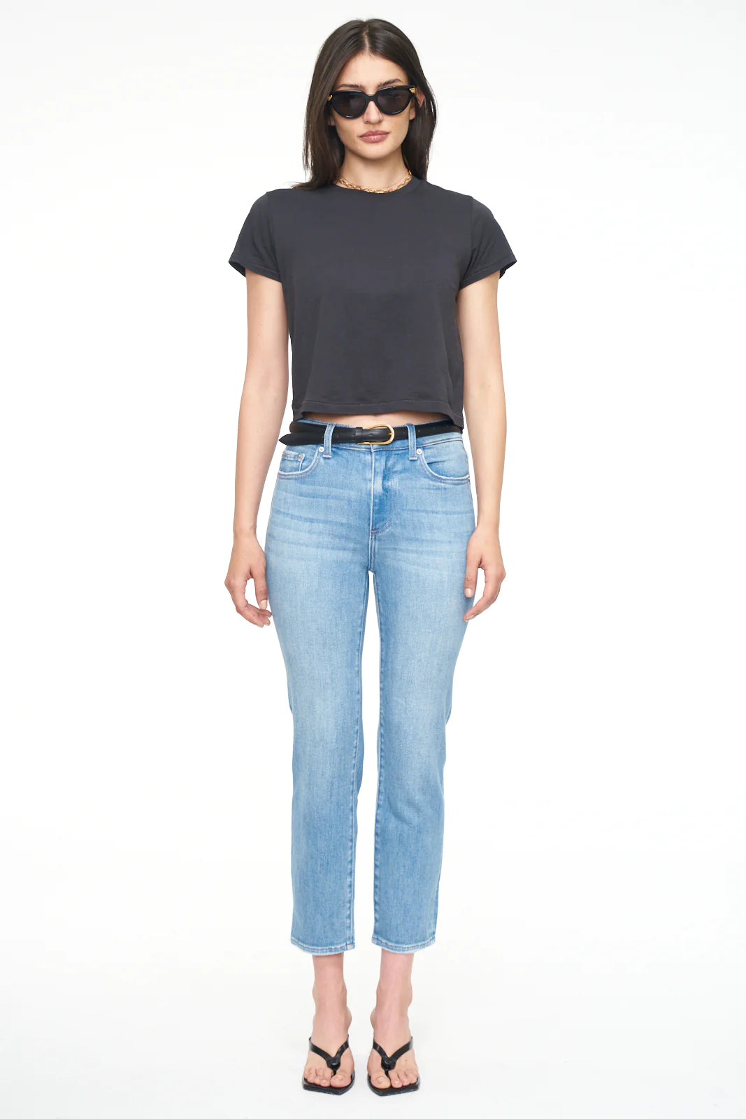 Monroe Crop High Rise Cigarette Jean - Mai Tai