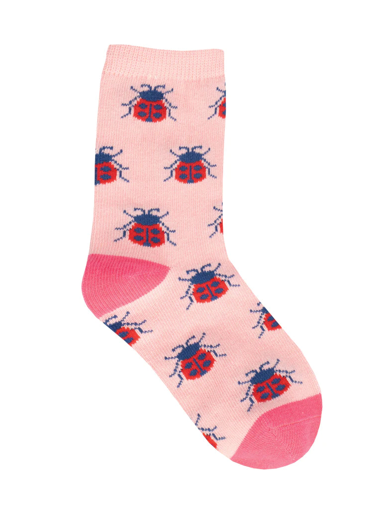 Kids Ladybug Love Pink Socks
