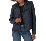 Load image into Gallery viewer, Quinn Textured Faux Suede Moto Jacket
